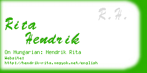 rita hendrik business card